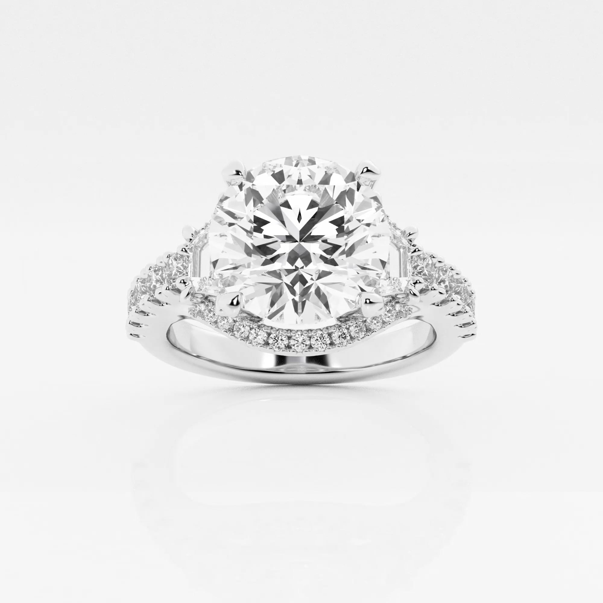 product video for Badgley Mischka Near-Colorless 4 1/3 ctw Round Lab Grown Diamond Engagement Ring