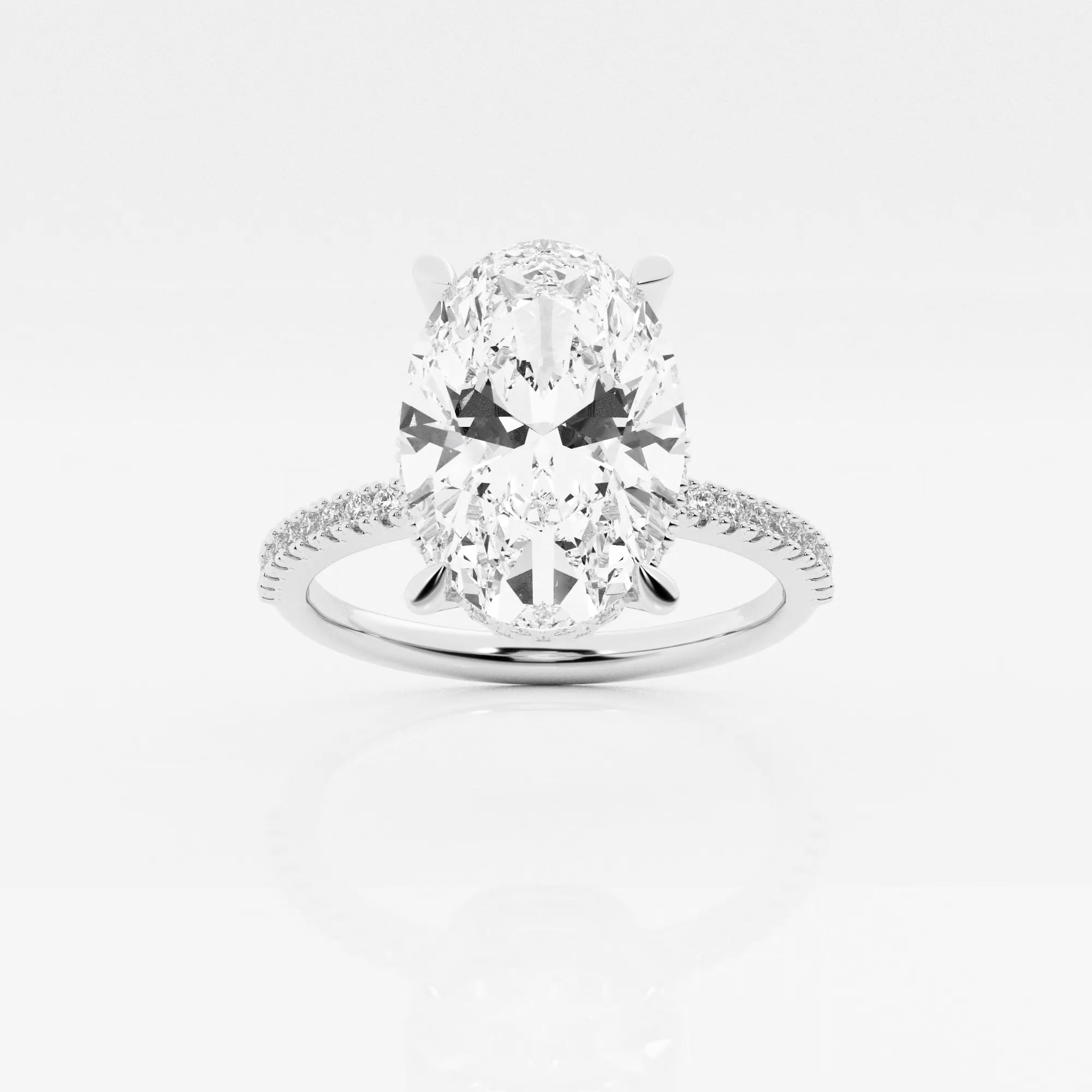 product video for Badgley Mischka Near-Colorless 4 1/3 ctw Oval Lab Grown Diamond Engagement Ring