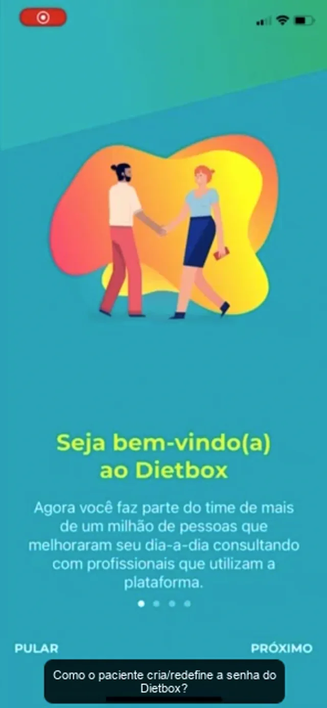 Como o paciente redefine a senha para acessar o Dietbox? – Dietbox