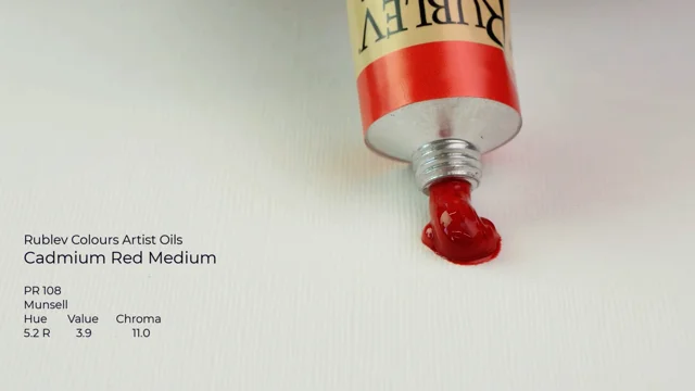 Shop Natural Pigments - Cadmium Red Medium, Rublev Colours Cadmium Red Medium  Oil Paint