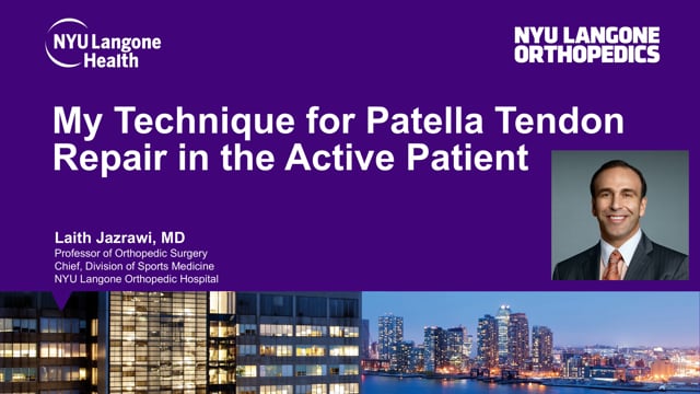 Primary Patella Tendon Repair in the Active Patient