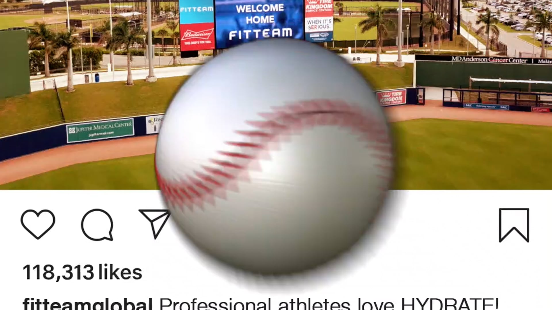 Disruptive Instagram Ad for FITTEAM Hydrate.