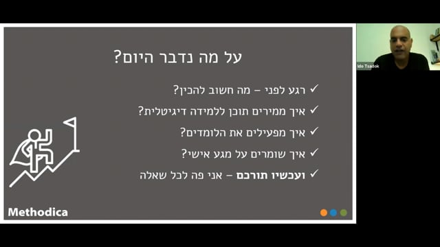 שיעור Zoom סינכרוני מיטבי - כיצד עושים זאת? בהנחיית עידו צדוק, מתודיקה, 4.10.21