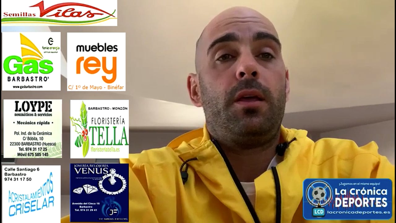 CARLOS GIL (Entrenador Caspe) UD Biescas 1-2 CD Caspe / Jornada 5 / 3ª División