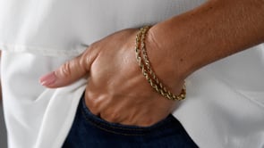 3.2mm 14kt Yellow Gold Rope Chain Bracelet