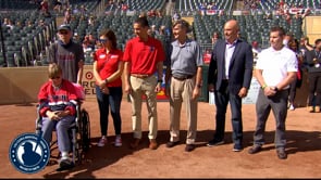 Phi Delta Theta, The LiveLikeLou Foundation, and the Permobil Foundation Present Wheelchair to ALS Family at Target Field. video thumbnail