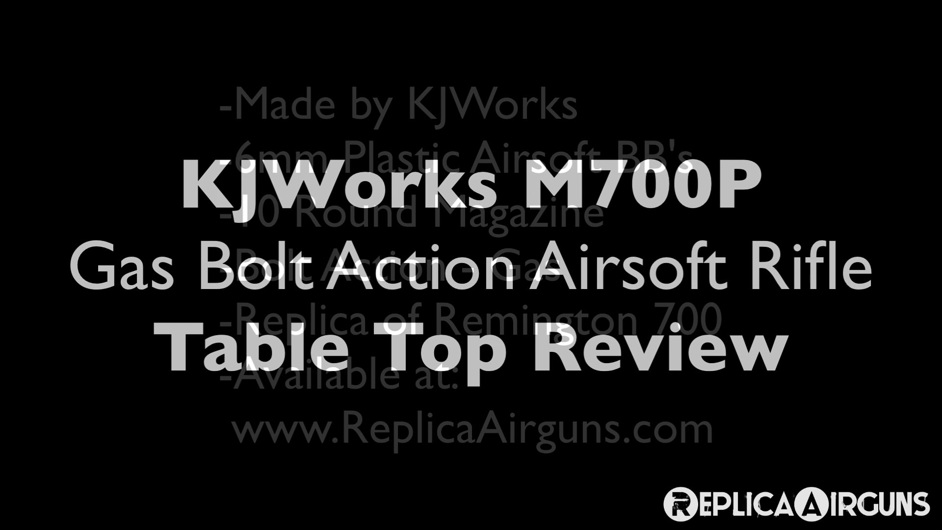 KJWorks M700P Gas Bolt Action Airsoft Rifle Table Top Review