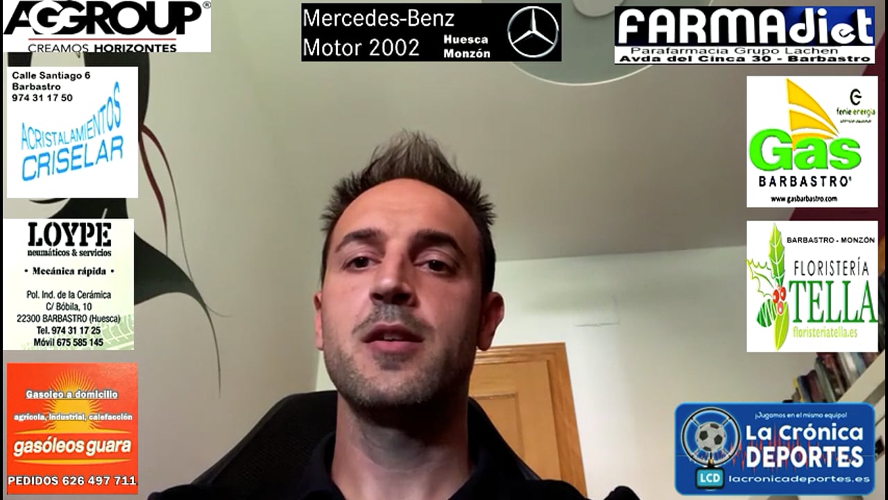 DAVID GIMÉNEZ (Entrenador Binéfar) Giner Torrero 0-2 CD Binéfar / Jornada 5 / 3ª División