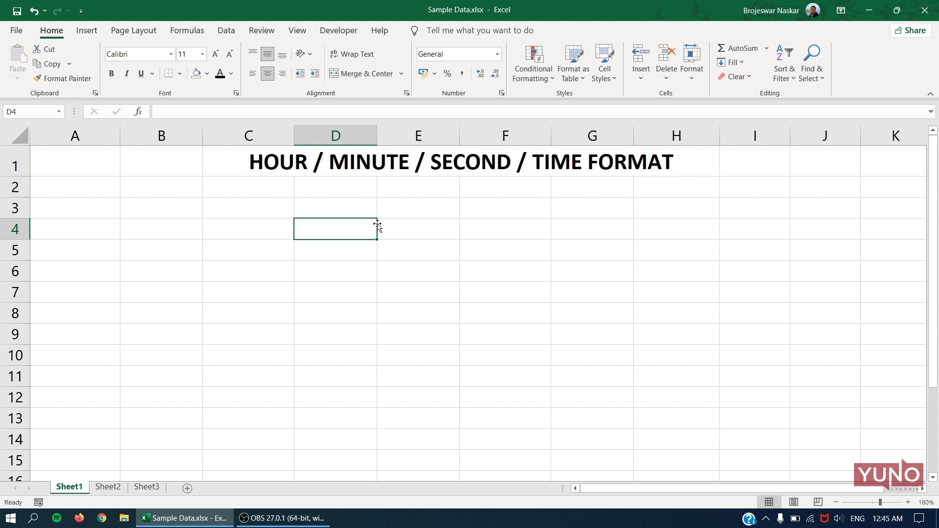 Excel: HOUR, MINUTE, SECOND & TIME FORMAT Functions