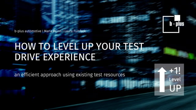 How to level up your test drive experience: an efficient approach using existing test resources