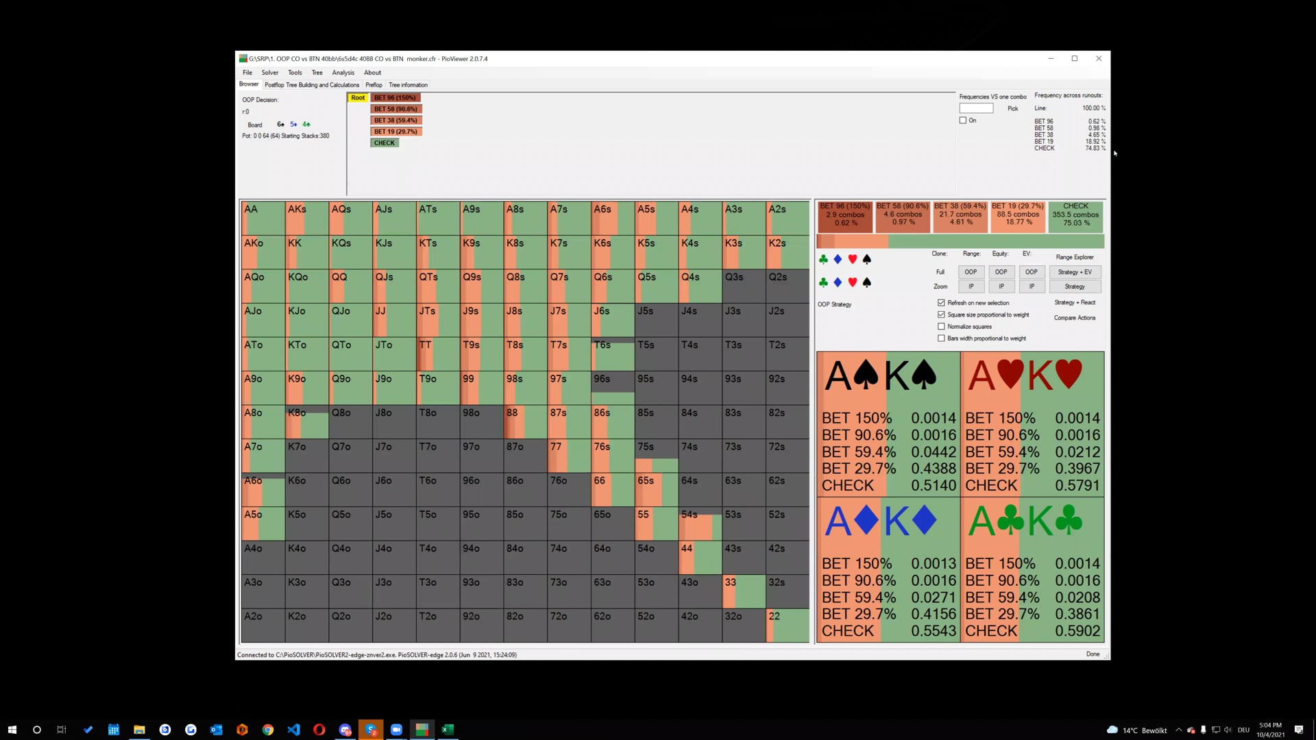 2021_10_04 - Spades - Playing CO vs BTN OOP Part 2