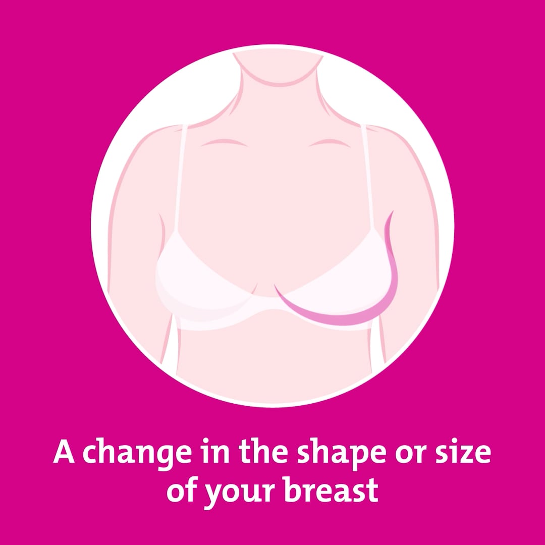 Breast health self check - Signs and symptoms to watch for - Breast Size