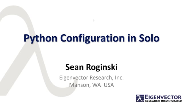 Python Configuration for Solo