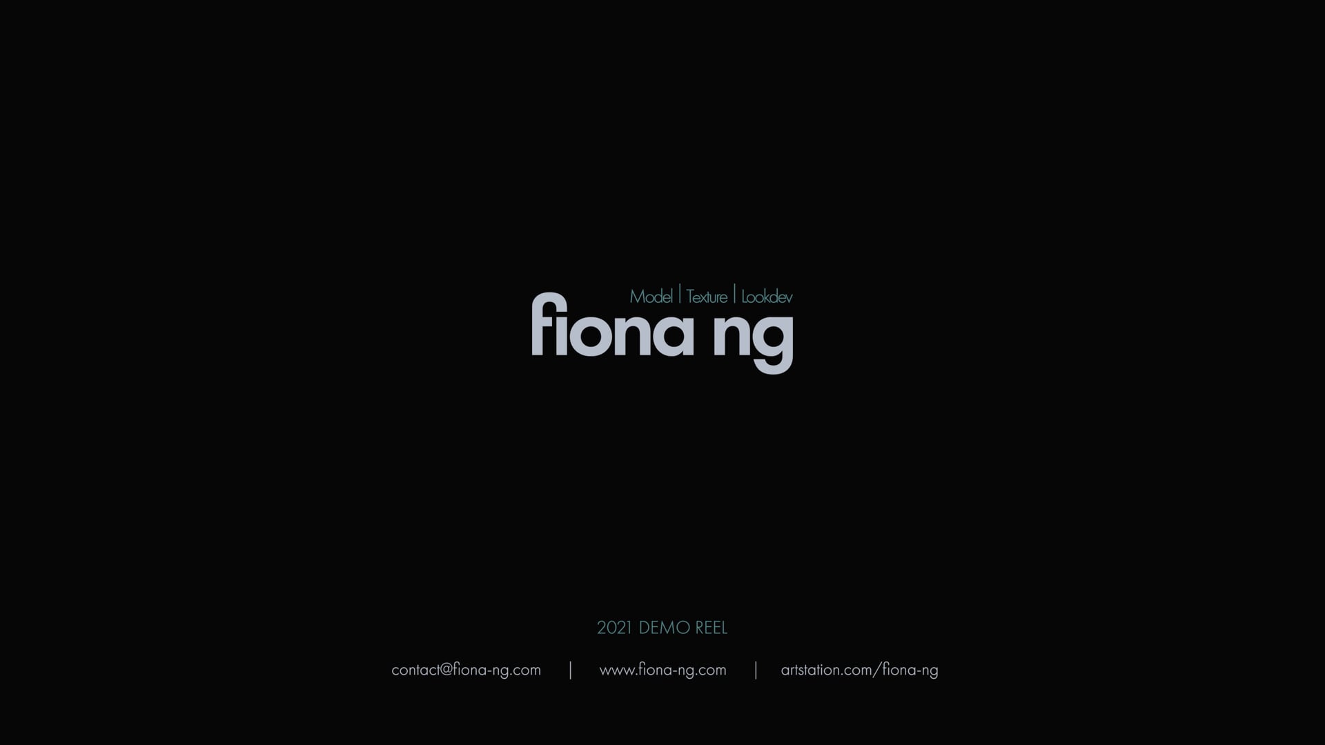 Fiona Ng Demo Reel 2021