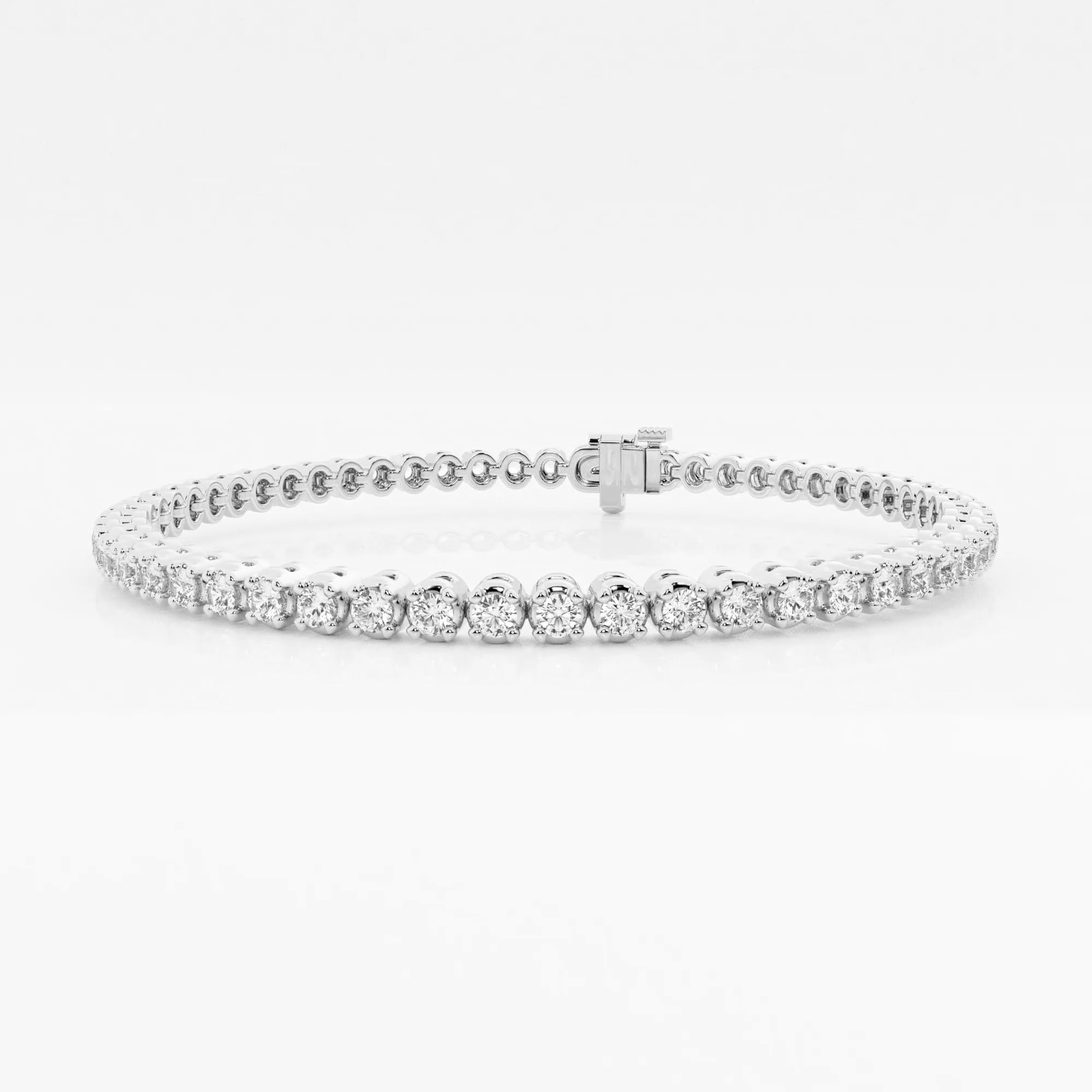 product video for 3 ctw Round Lab Grown Diamond Four-Prong Tennis Bracelet - 7 Inches