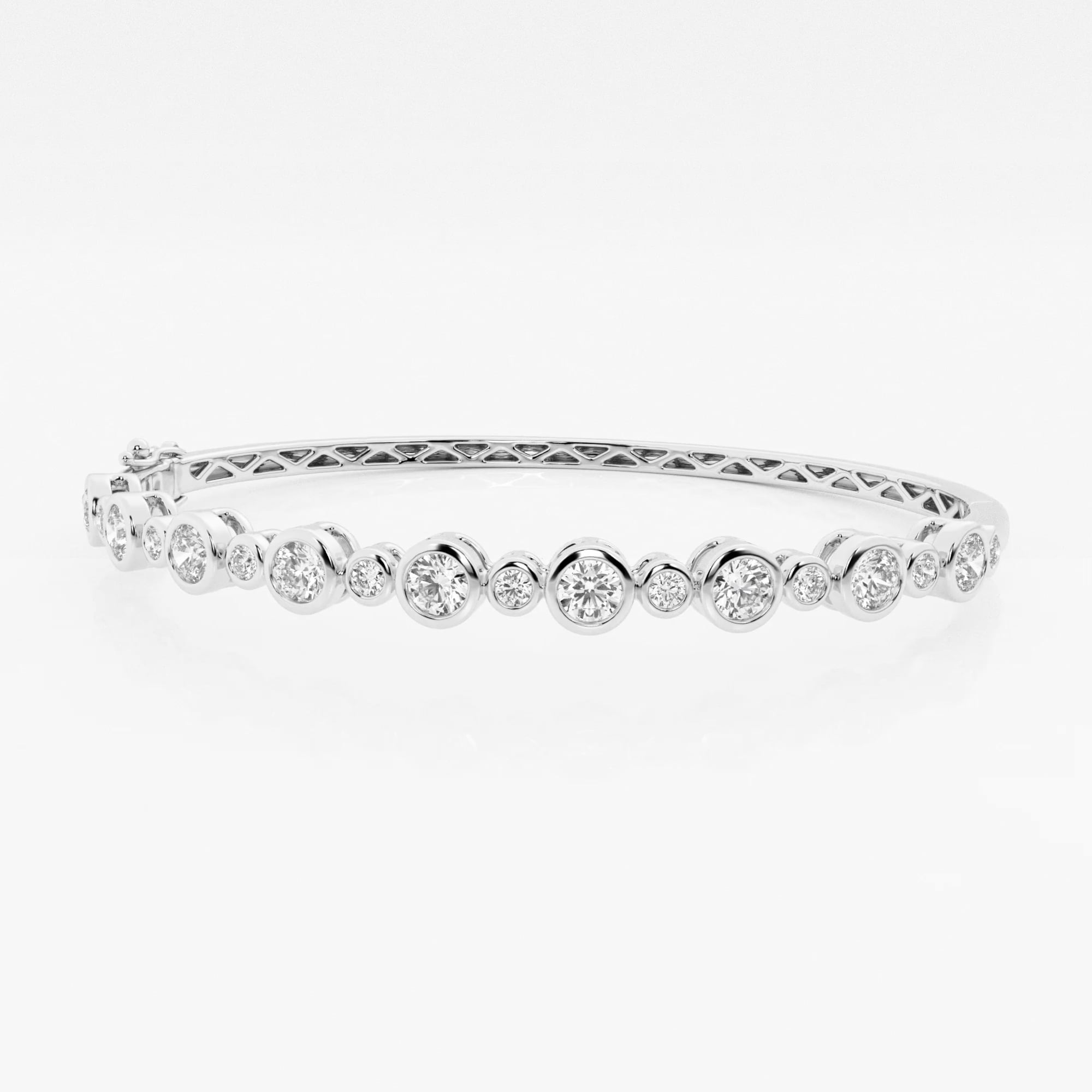 product video for 2 1/4 ctw Round Lab Grown Diamond Bangle Bracelet - 7 Inches