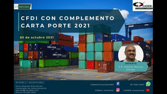 CFDI CON COMPLEMENTO CARTA PORTE 2021