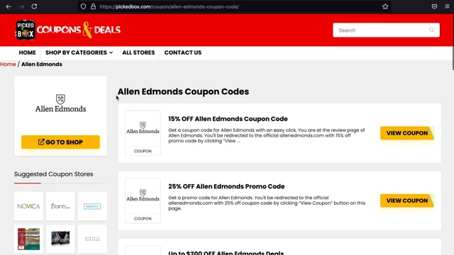 Allen top edmonds coupon