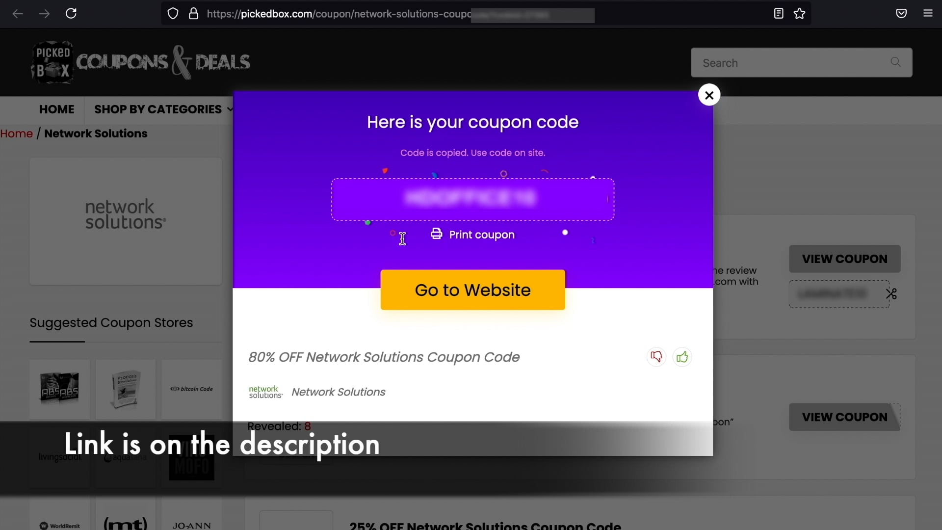Network Solutions Coupon Code & Discount Promo on Vimeo