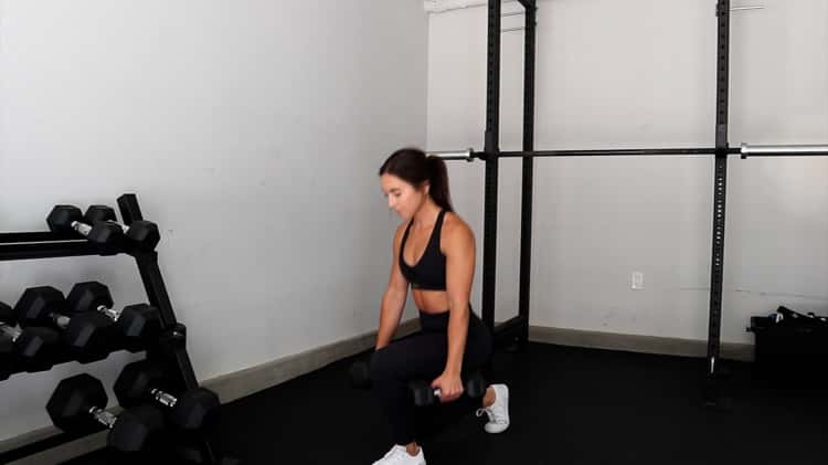 Dumbbell Forward Close Stance Lunges