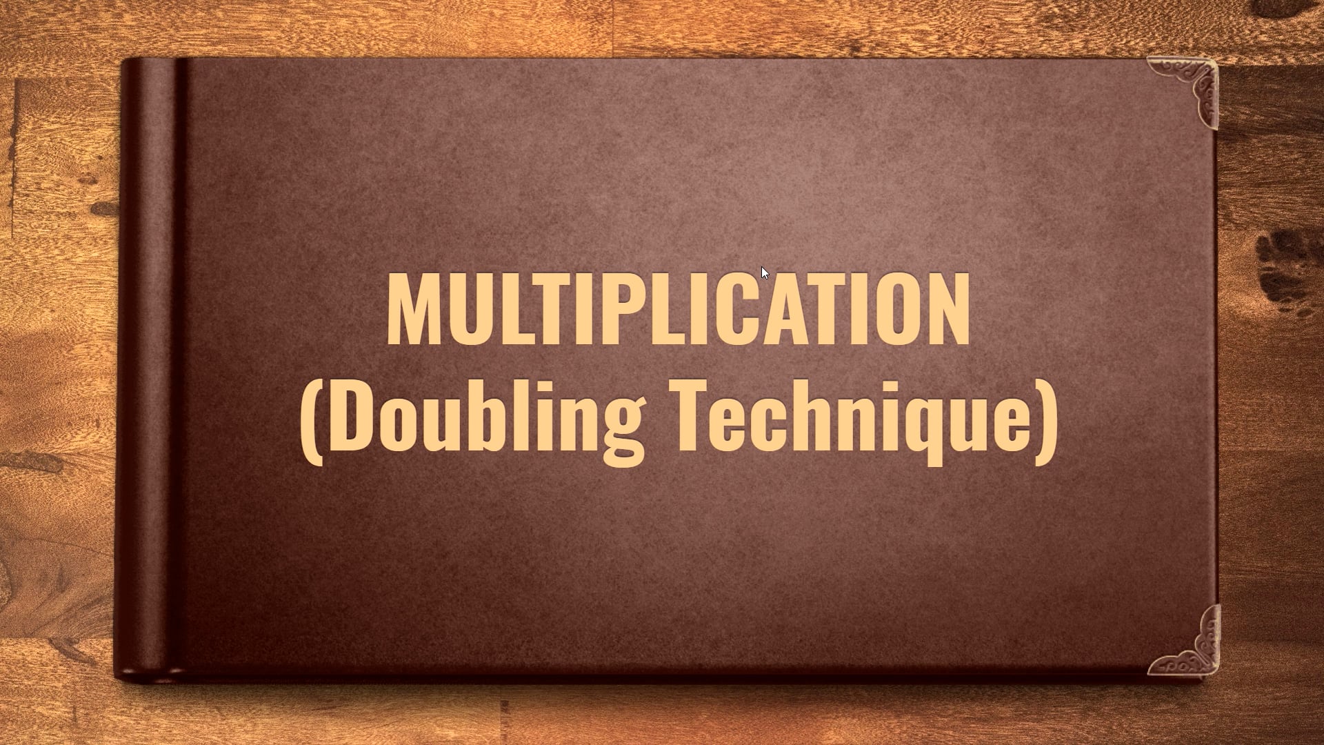Vedic Maths: Multiplication (Doubling Technique)