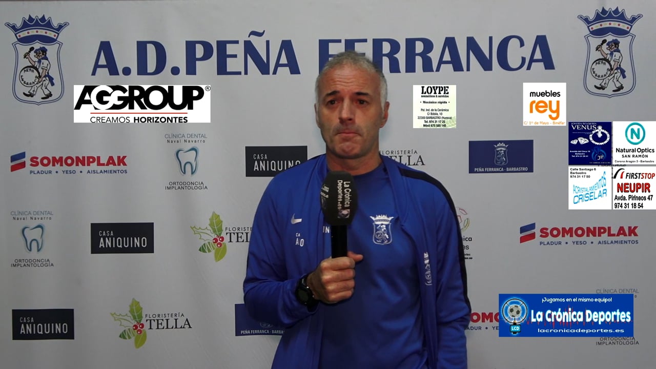 ALBERT MARTÍNEZ (Entrenador Ferranca) Peña Ferranca 1-2 CD Valdefierro / Jornada 5 / Preferente Gr 1