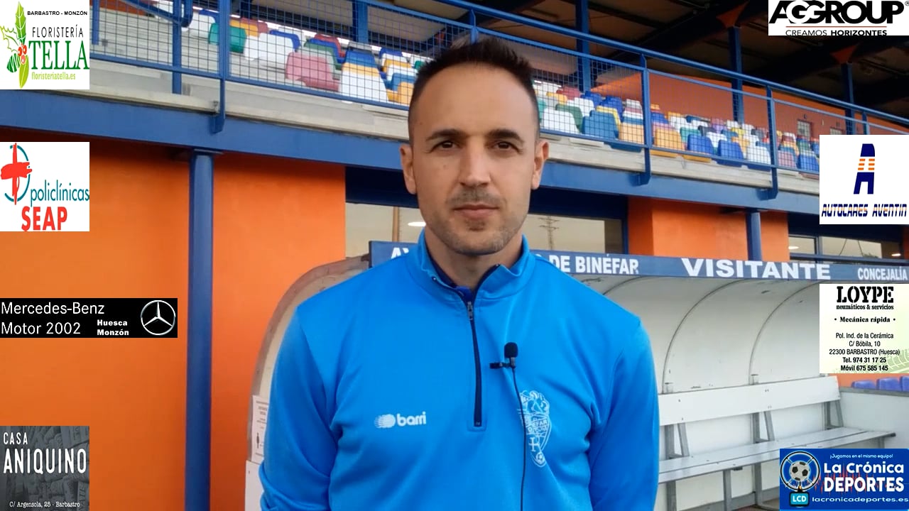 DAVID GIMÉNEZ (Entrenador CD Binéfar) CD Binéfar 1-1 Épila / Jornada 6 / 3ª División