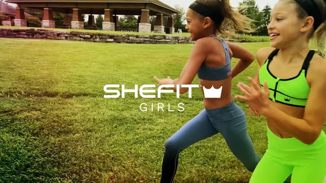 SHEFIT®  Girls Low Impact Sports Bra - Washed Denim