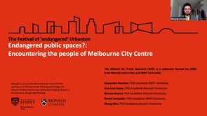 Endangered public spaces?: Encountering the people of Melbourne City Centre