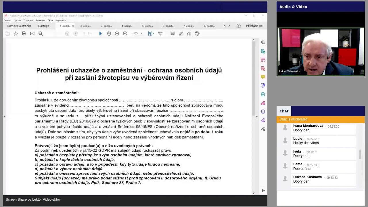 Personální problematika v roce 2021 a 2022