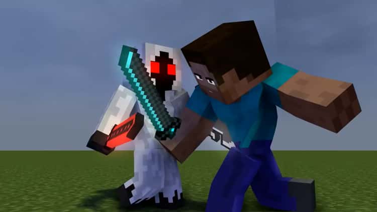 Herobrine And Steve Fighting