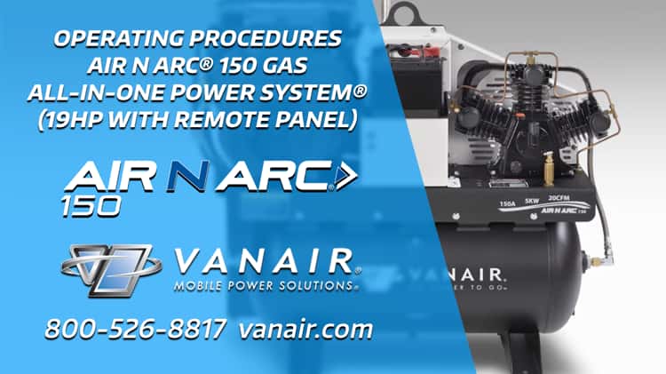 Operation Basics of the Air N Arc® 150 ALL-IN-ONE Power System® (19HP With  Remote Panel) on Vimeo