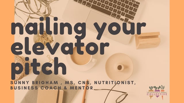 NAILING YOUR ELEVATOR PITCH