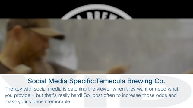 Social Media Specific Video: Temecula Brewing Co.