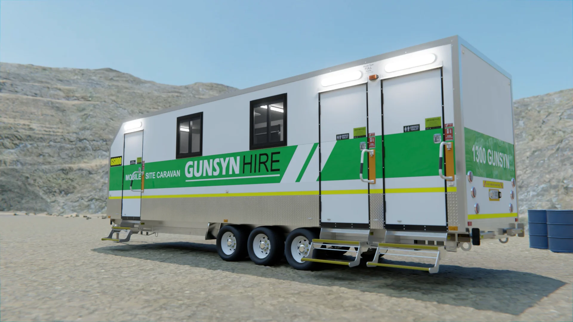 Mobile Site Caravan Construction Animation