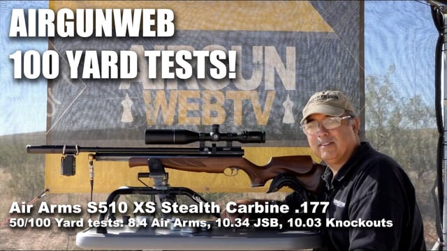 AIRGUNWEB REVIEW - 100 Yard Tests - Air Arms S510 Stealth Carbine 177 ...