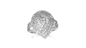 1.00 ct. t.w. Diamond Pear-Shaped Ring in Sterling Silver