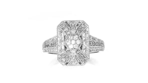 50 ct. t.w. Diamond Scrollwork Ring in Sterling Silver