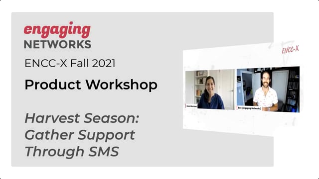 Product Workshop: Harvest Season : Gather support through SMS