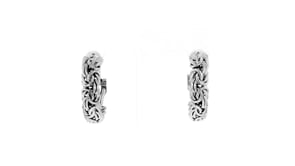 Sterling Silver Byzantine Hoop Earrings