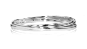 Italian Sterling Silver Rolling Bangle Bracelet