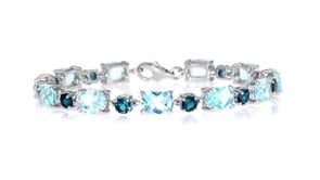 19.50 ct. t.w. London and Sky Blue Topaz Bracelet in Sterling Silver