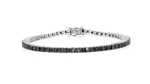 5.00 ct. t.w. Black Diamond Tennis Bracelet in Sterling Silver