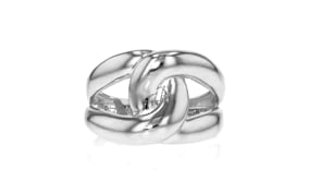 Sterling Silver Interlocking Loop Ring