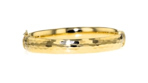 18kt Gold Over Sterling Geometric-Pattern Bangle Bracelet