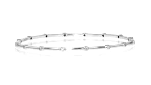 25 ct. t.w. Diamond Bezel Bangle Bracelet in Sterling Silver