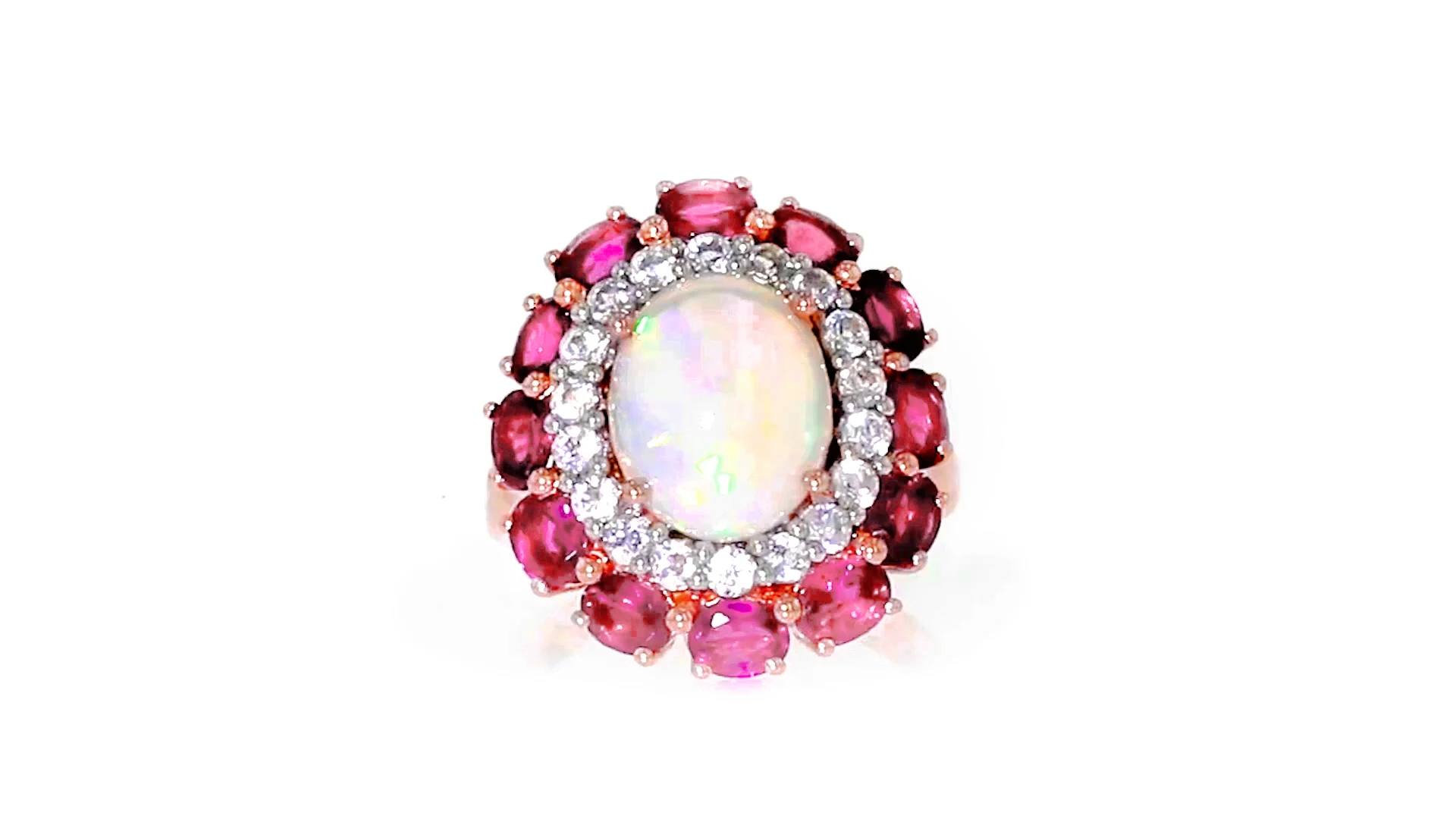 Ethiopian Opal, 1.50 ct. t.w. Pink Tourmaline and .60 ct