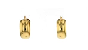 Italian 18kt Gold Over Sterling Hoop Earrings