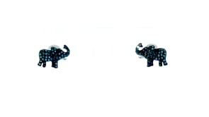 25 ct. t.w. Blue Diamond Elephant Earrings in Sterling Silver