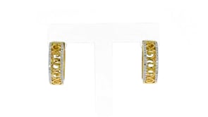 25 ct. t.w. Diamond Openwork Swirl Hoop Earrings in 18kt Gold Over Sterling